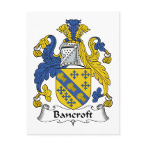 Bancroft Family Crest postcards