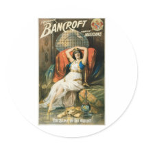 Bancroft ~ Prince of Magicians Vintage Magic Act Round Stickers