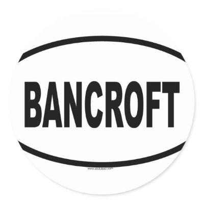 BANCROFT ROUND STICKER by humorous