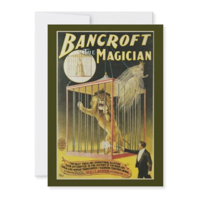 Bancroft the Magician c 1897 Announcement by VintageCornerStore