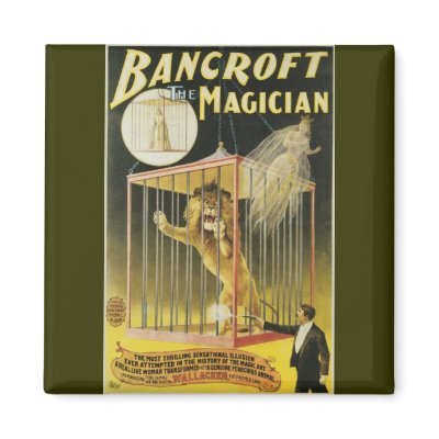 Bancroft the Magician c 1897 Refrigerator Magnet by VintageCornerStore