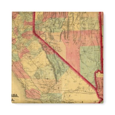 Bancroft's Map Of California, Nevada, Utah Refrigerator Magnet by davidrumsey