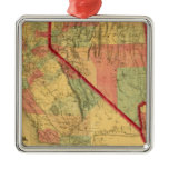 Bancroft's Map Of California, Nevada, Utah Christmas Tree Ornaments