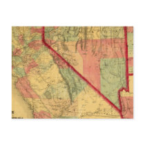 Bancroft's Map Of California, Nevada, Utah Postcards
