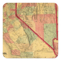 Bancroft's Map Of California, Nevada, Utah Stickers