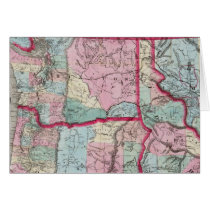 Bancroft's Map Of Oregon, Washington, Idaho Card