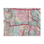 Bancroft's Map Of Oregon, Washington, Idaho Post Card