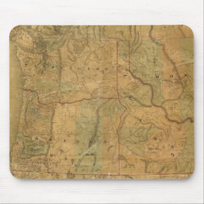 Bancroft's Map Of The Pacific States Mousepads by davidrumsey