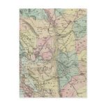 Bancroft's New Map Of Central California Postcard