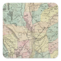 Bancroft's New Map Of Central California Square Stickers