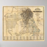 Bancroft's official Guide Map of San Francisco Poster
