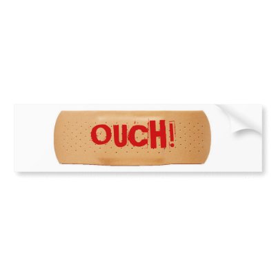Band Aid Bumper Stickers by sagrundman