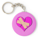 Band Aid Heart Keychains