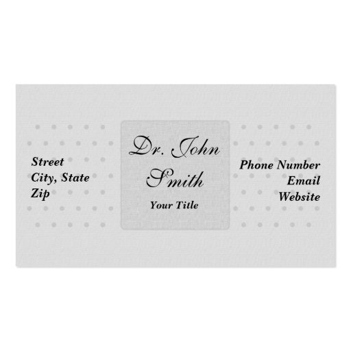 Band-Aid Medical Business Card (back side)