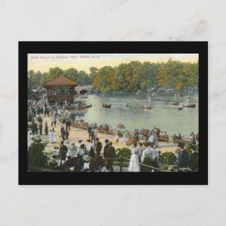 Band Concert, Delaware Park, Buffalo 1911 Vintage postcard