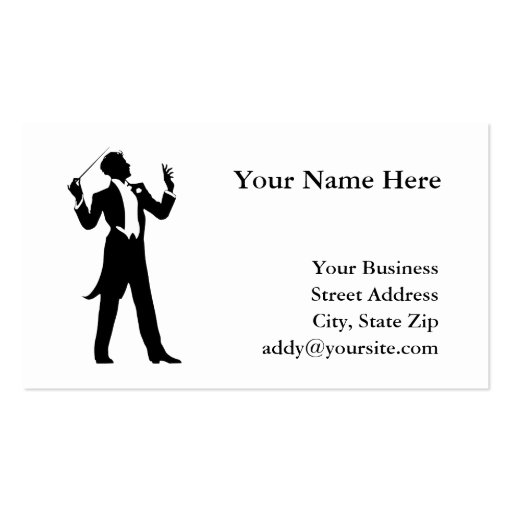 Band Conductor Business Card Templates