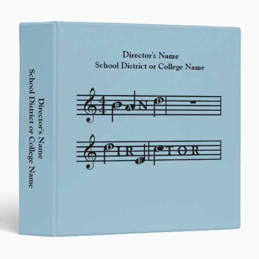 Band Director Personalized Gift Binder Zazzle
