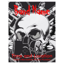 Band Flyer Skull and Gas Mask by ZazzleFlyers Band Flyer Skull and Gas Mask