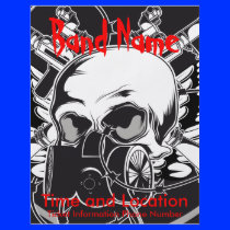 Band Flyer Skull and Gas Mask