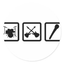 band gear drum guitars mic stickers
