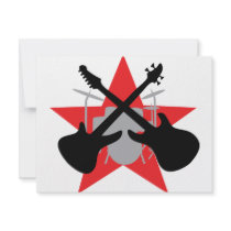 band guitar drum star invitations by Topmotives band guitar drum star invitations