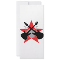 band guitar drum star custom rack cards