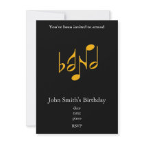 band personalized invitation