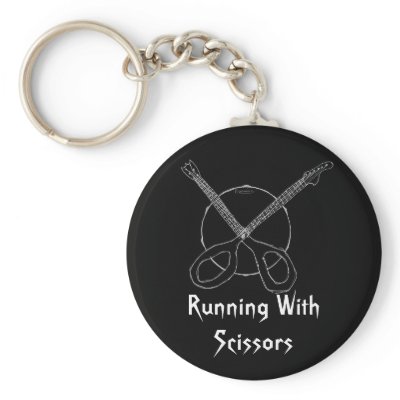 band logoblack, Running With Scissors Keychain by RWSkobe