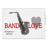 Band/Love/Saxophones Rock Greeting Cards