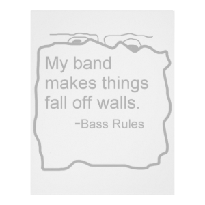 Band makes things fall off walls Bass Rules Personalized Letterhead