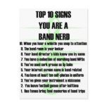 Band Nerd Top 10 Postcard