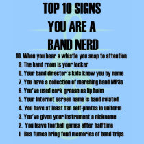 marching band t-shirt: Top 10 Signs You Are A Bane Nerd