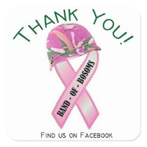 Band of Bosoms Thank You Sticker stickers