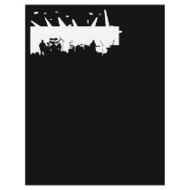 Band On Stage Concert Silhouette B&W Letterhead Design