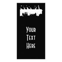 Band On Stage Concert Silhouette B&W Custom Photo Card