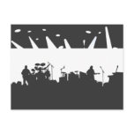 Band On Stage Concert Silhouette B&W Postcards