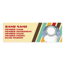 Band profile cards business cards