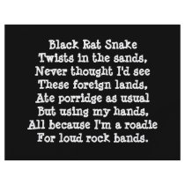 Band Roadie Poem. Custom Custom Flyer