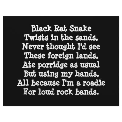 Band Roadie Poem. Custom Customized Letterhead by Slogans_Humor_Text
