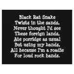 Band Roadie Poem. Custom letterhead