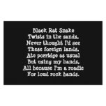 Band Roadie Poem. Custom Stationery Design