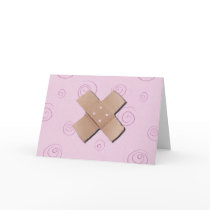 Bandage X Get Well Card by postcardsfromtheedge Bandage X Get Well Card