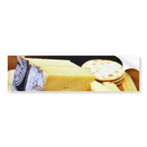 Bandaged Wrapped Cheddar bumper stickers by lifesphere Bandaged Wrapped Cheddar bumper stickers
