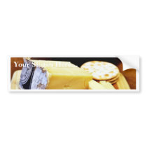 Bandaged Wrapped Cheddar bumper stickers by lifesphere Bandaged Wrapped Cheddar bumper stickers