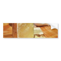 Bandaged Wrapped Cheddar Cheese bumper stickers by lifesphere Bandaged Wrapped Cheddar Cheese bumper stickers