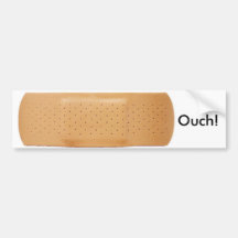 bandaid, Ouch! Bumper Sticker