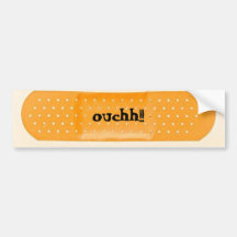 bandaid, ouchh!! bumper stickers