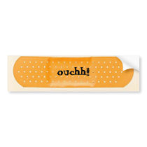 bandaid, ouchh!! bumper stickers by liljulez bandaid, ouchh!! bumper stickers