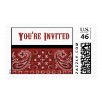 Bandana Invitation Postage Stamps