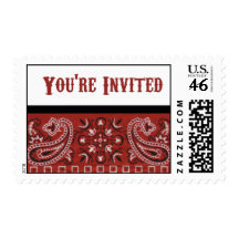 Bandana Invitation Postage Stamps